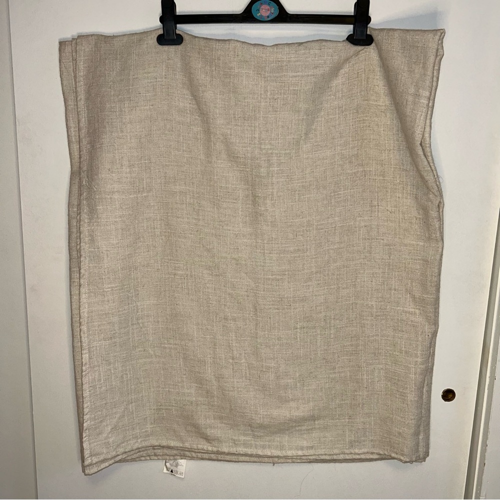 Beige Linen blend Tablecloth 99x115” dining room cloth